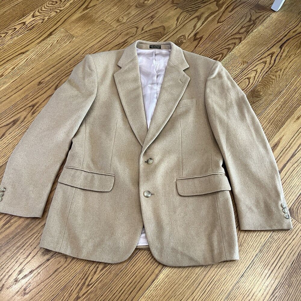 Vintage‎ Mark Alexander Mens Camel Hair Blend Blazer Jacket Size 42R